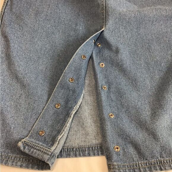 Jean Denim Maxi Skirt No Excuses Femme Fatale Button Down Maxi Skirt Size 13/14 - Picture 9 of 13